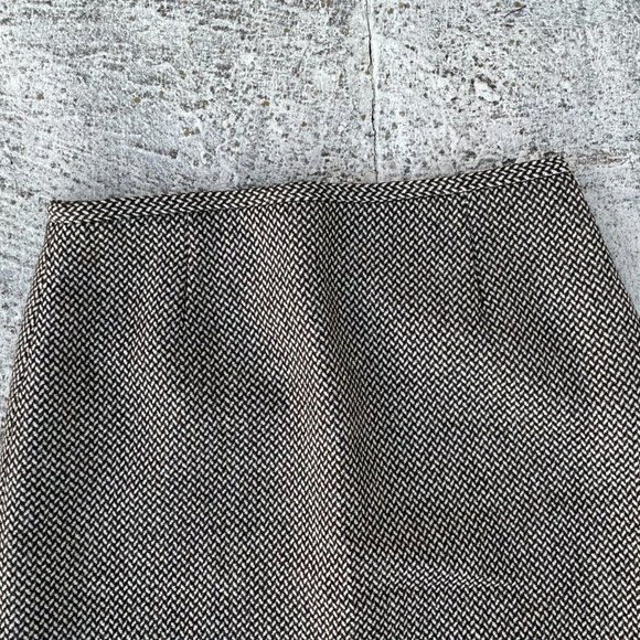 Ann Taylor Women Skirt Brown 100% Wool A Line Skirt Size 8P - Picture 2 of 7